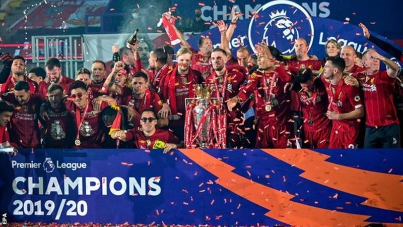 Liverpool finally lift 2019/2020 Premier league trophy