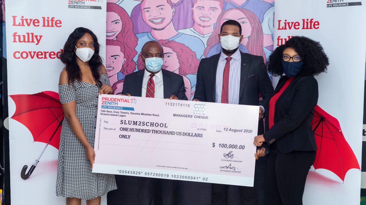 PRUDENTIAL ZENITH LIFE DONATES $100,000 USD TO SLUM2SCHOOL TOWARDS FIGHTING EFFECTS OF COVID-19 IN NIGERIA