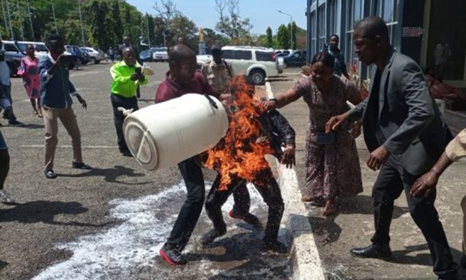 Liberian Protest: Civil Servant set self ablaze over one year unpaid salary
