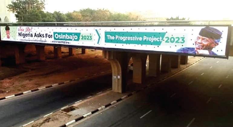 VP Osinbajo’s Campaign Billboard Re-Surface in Abuja
