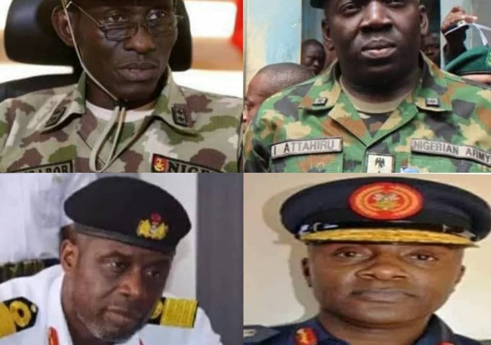 Unveiling the new service chiefs, Acting IGP, Customs Comp-General