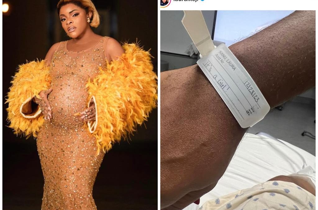 Laura Ikeji and husband, Ogbonna, welcome third child