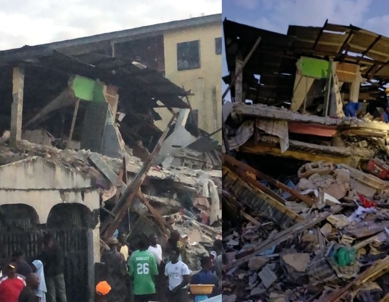 Two-storey building collapses in Oyingbo, Lagos, many trapped